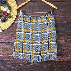 Vintage 60’s tweed plaid mini hot pants skort